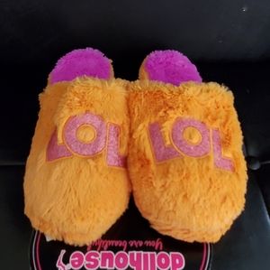 LOL! New Orange And Hot Pink Slippers Size Large